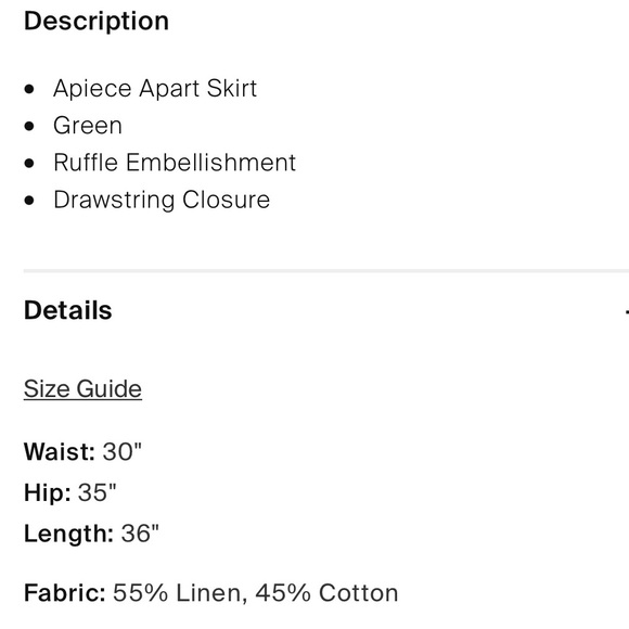 Apiece Apart Feliz wrap skirt NWT could fit M-L - Picture 4 of 4